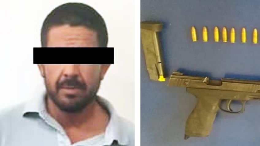 Cajeme: Agarran a Jesús con arma de fuego dorada y 15 envoltorios de droga en Cócorit