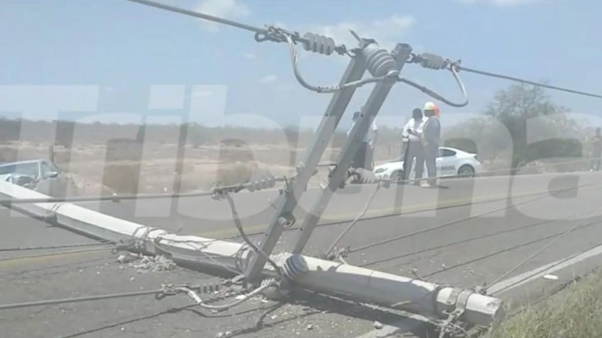 Aparatoso choque deja sin luz a gran parte de los vecinos de Guaymas Norte