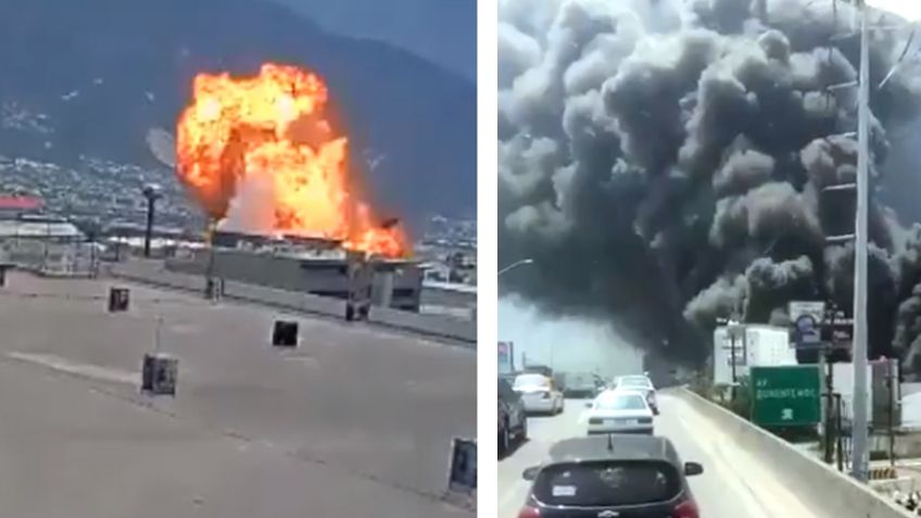 VIDEO: Arde empresa Protexa en Nuevo León; así fue la explosión que dejó cuatro heridos