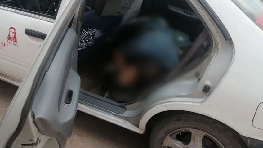 Pistoleros rematan a un hombre arriba de un taxi; había sido dado de alta de un hospital en Michoacán