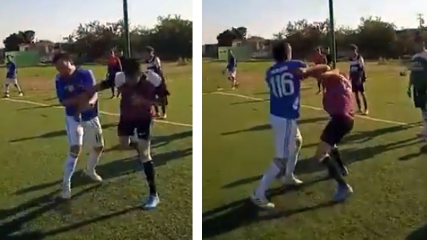 Otra pelea en Ciudad Obregón: Jugadores de futbol se agarran a golpes en pleno partido