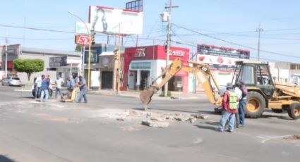 Presión ciudadana pone a trabajar al Ayuntamiento de Cajeme; reparan peligroso crucero