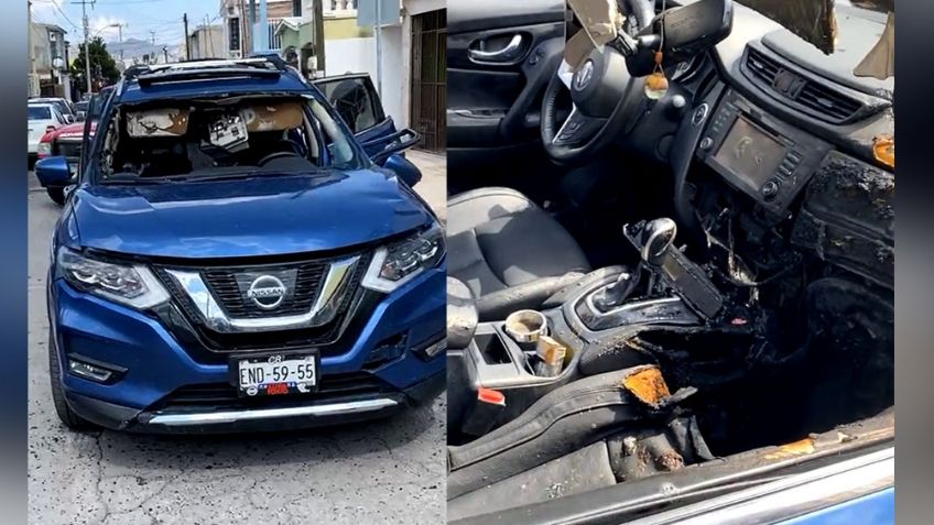 Por prender un cigarro, conductor termina con quemaduras tras explosión; viajaba con un tanque de gas