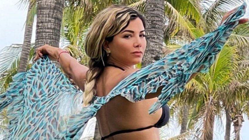 Aleida Núñez, actriz de Televisa, se escapa a la playa y se luce con imponente bañador negro