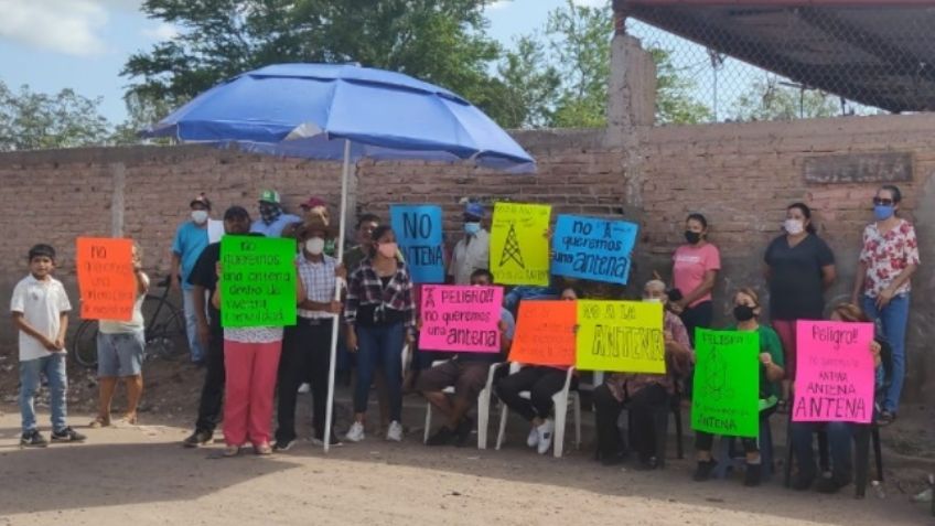 Cajeme: Vecinos de la Leandro Valle, se oponen a instalación de antena de comunicación