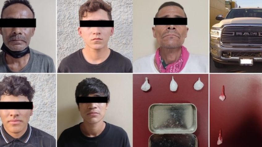 Arrestan a cuatro personas en San Luis Río Colorado; llevaban drogas y un auto robado