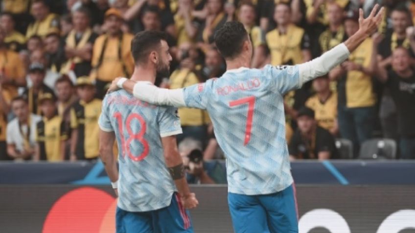 Cristiano Ronaldo anota con el Manchester, el primer gol de la nueva edición de la Champions