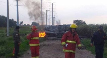 Terror en Edomex: Se incendia una toma clandestina de Pemex en Acolman
