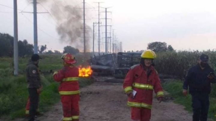 Terror en Edomex: Se incendia una toma clandestina de Pemex en Acolman