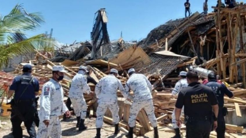 Mueren dos obreros y 10 más resultan lesionados en derrumbe en Ciudad del Carmen