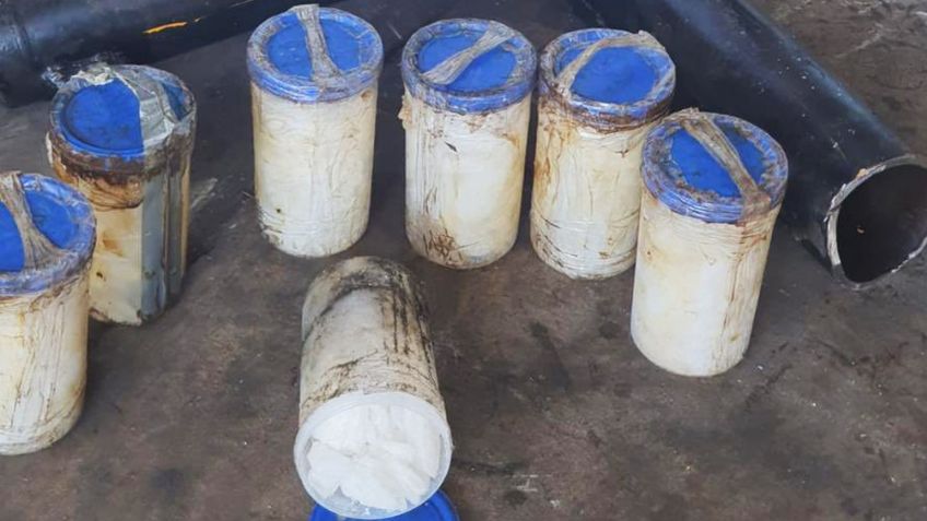 Descubren 10 kilos de 'crystal' en paquetería de Hermosillo; estaban ocultos en cilindros