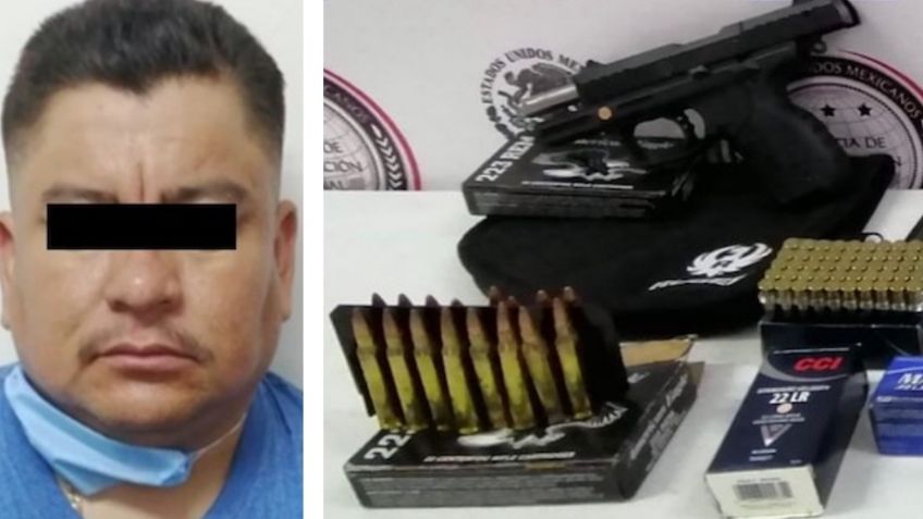 Cae sujeto en carretera de Sonora; viajaba con arma de fuego, cartuchos y cinco celulares