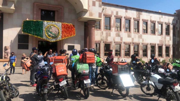 Cajeme: Repartidores de comida se manifiestan tras asesinato de un colega en Obregón