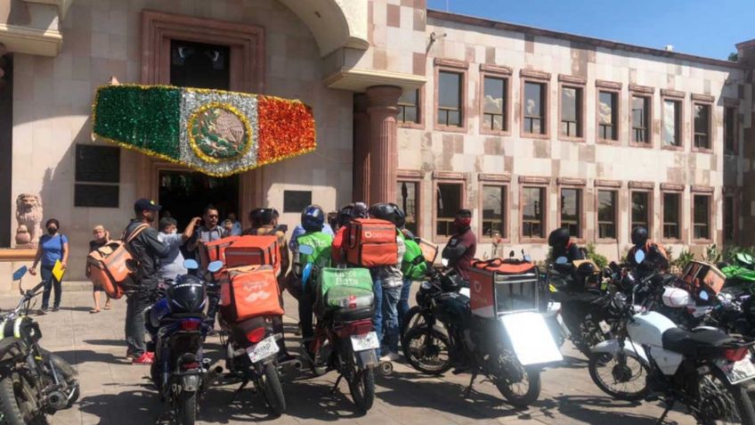 Cajeme: Repartidores de comida se manifiestan tras asesinato de un colega en Obregón