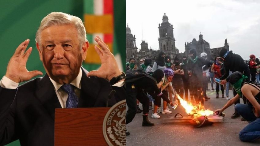Tras marcha por el 28S en CDMX, AMLO lanza brutal crítica a manifestantes feministas
