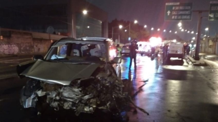 CDMX: Brutal choque entre dos autos en Azcapotzalco deja saldo de un muerto