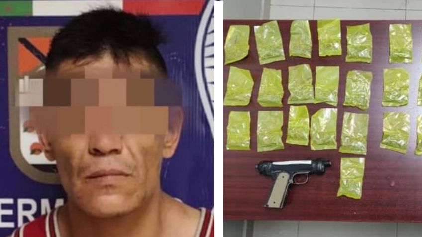 Cae sujeto que disparó contra policías de Hermosillo; llevaba 31 envoltorios de droga