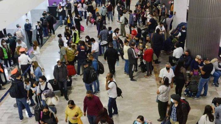 Ómicron sigue cancelando vuelos en el AICM; hay más de 50 mil pasajeros afectados