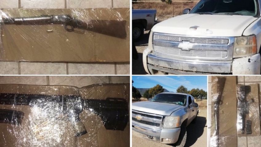 Encuentran dos camionetas abandonadas en sierra de Sonora; contenían dos armas largas