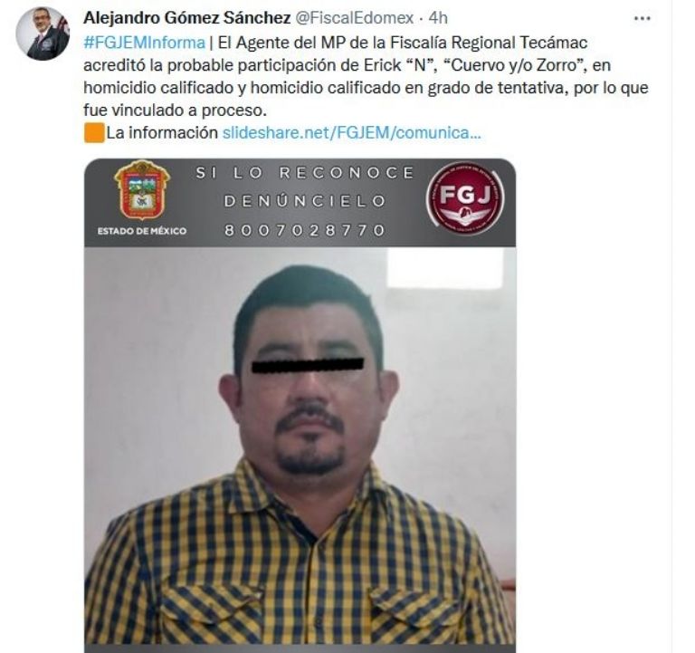Efraín detenido en el Edomex