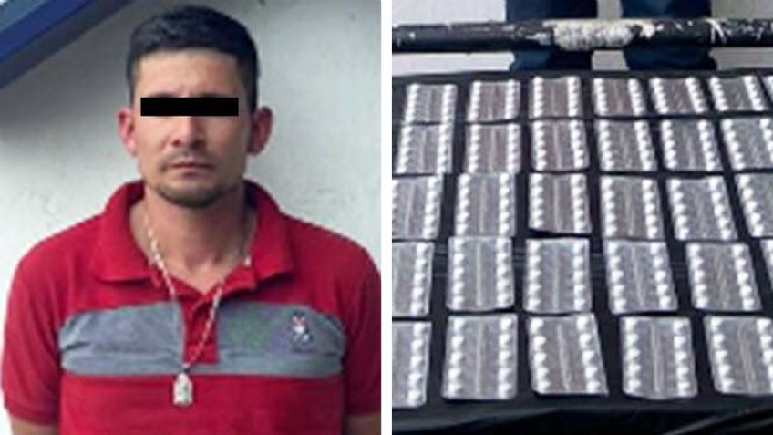 Arrestan a automovilista en calles de Hermosillo; viajaba con 793 pastillas de droga