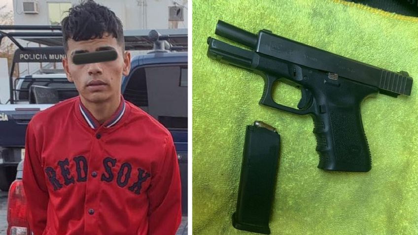 Hermosillo: En posesión de arma de fuego, arrestan a joven de 18 años en El Mariachi