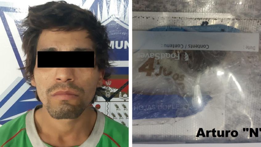 Atrapan a sujeto que intentó escapar de la Policía de Hermosillo; ocultaba droga