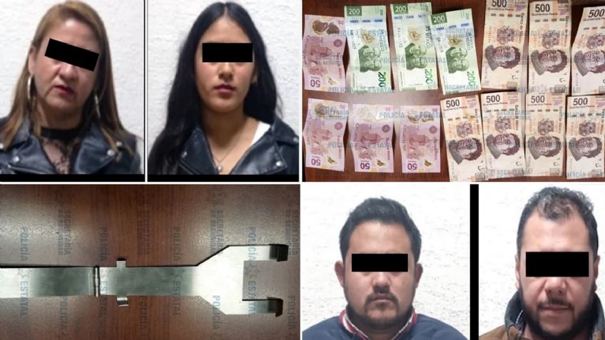 Estado de México: Capturan a cuatro personas por poner 'trampa' en cajero automático