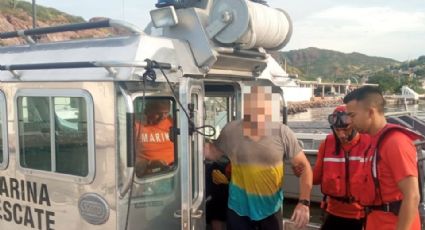 Persona se 'pierde' al realizar actividades recreativas en la bahía de Guaymas y rescatada por Marina