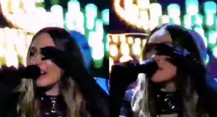 VIDEO: Aun con lágrimas sobre el escenario, Belinda responde así al 'hate' de sus exnovios