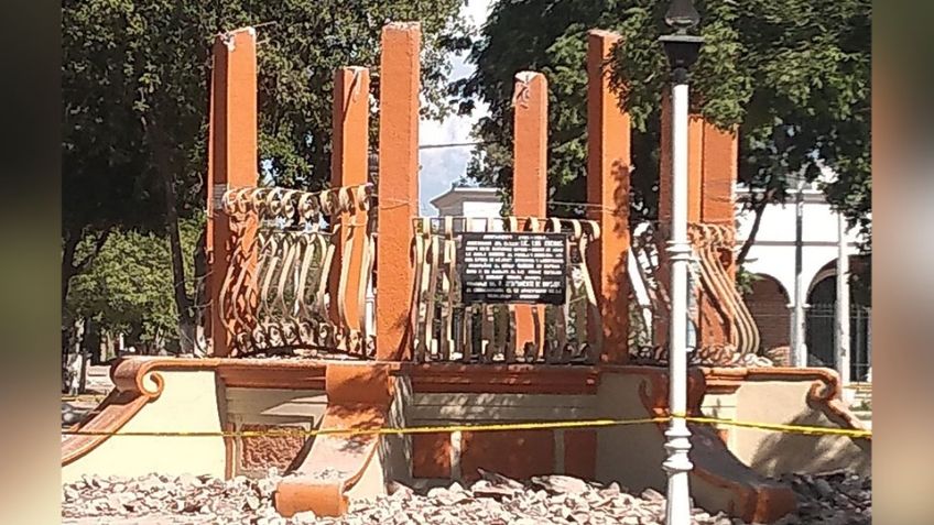 Ayuntamiento de Navojoa derrumba kiosko con más de 112 años de historia