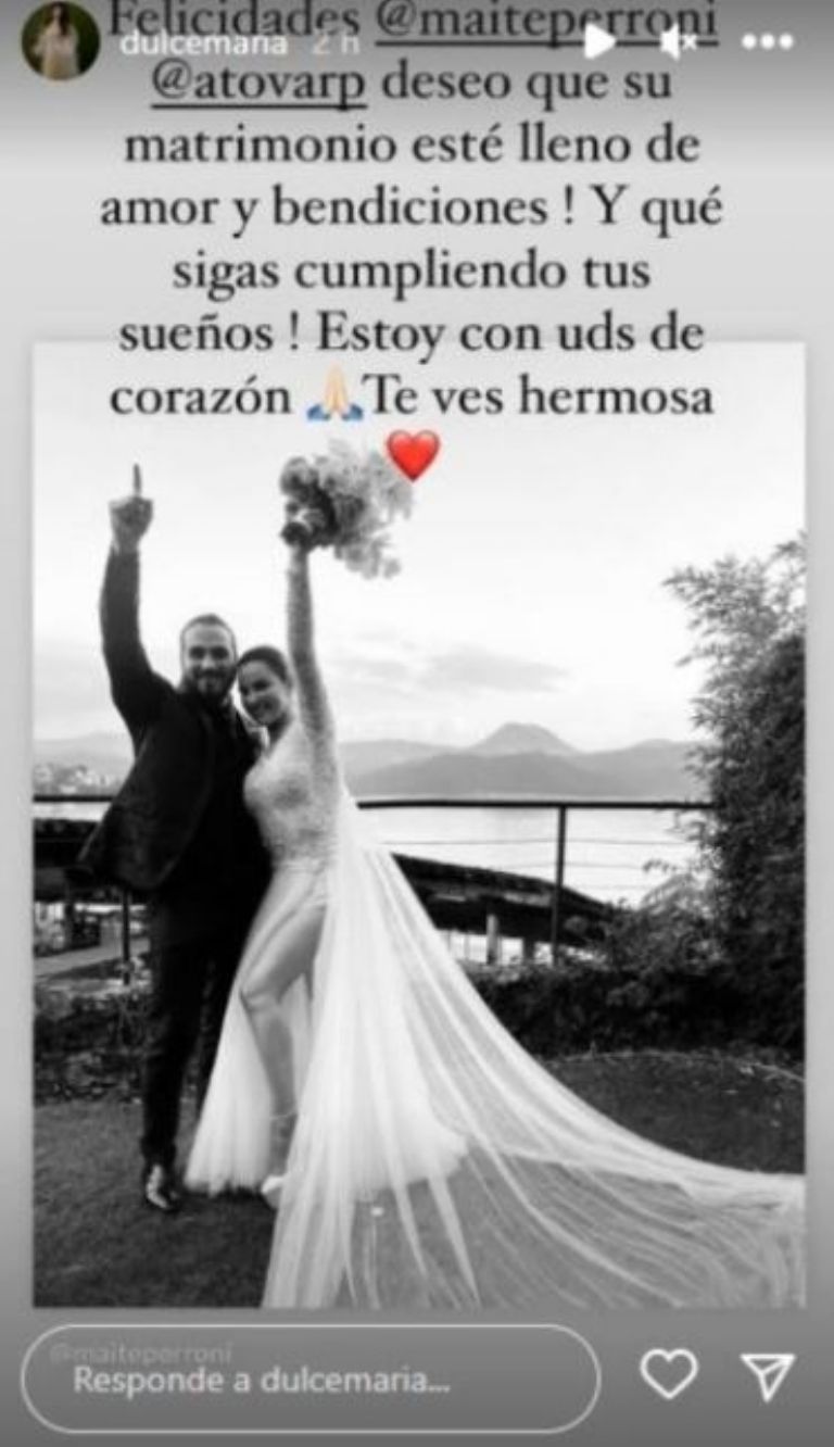 Felicitaciones de Dulce María a Maite Perroni