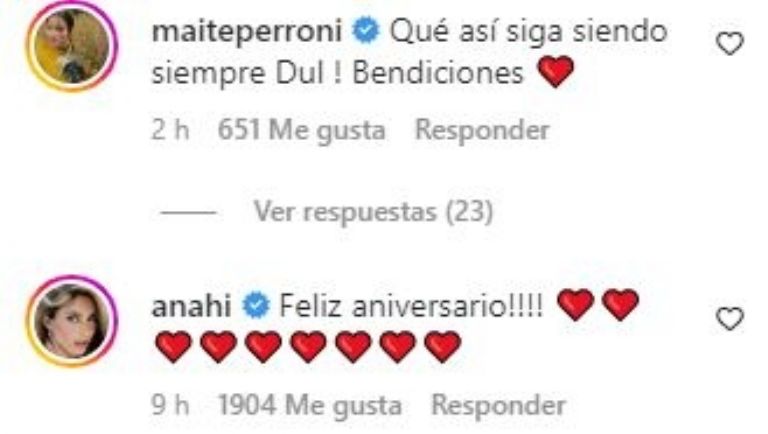 Respuesta de Maite Perroni y Anahí