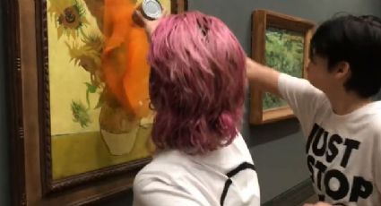 (VIDEO) De no creer: Ecologistas lanzan sopa a una reconocida obra de Van Gogh