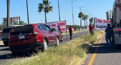 CFE: Residentes de terrenos bloquean bulevar de San Carlos  por falta de energía eléctrica