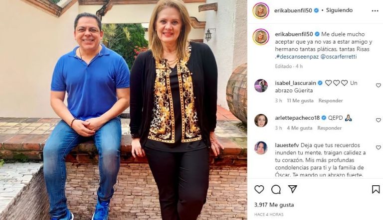 Erika Buenfil habla del fallecimiento de Óscar Ferretti