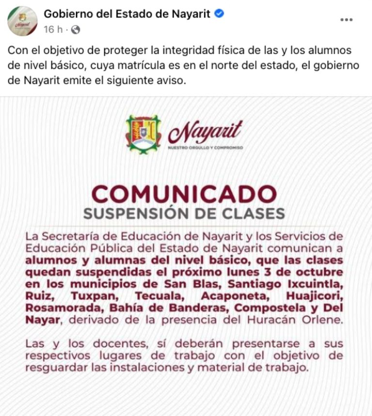 Clases presenciales Nayarit 