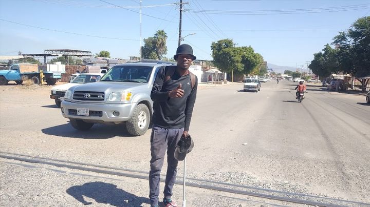 Jorge solicita apoyo para seguir su viaje al sueño americano; hizo una parada forzada en Cajeme