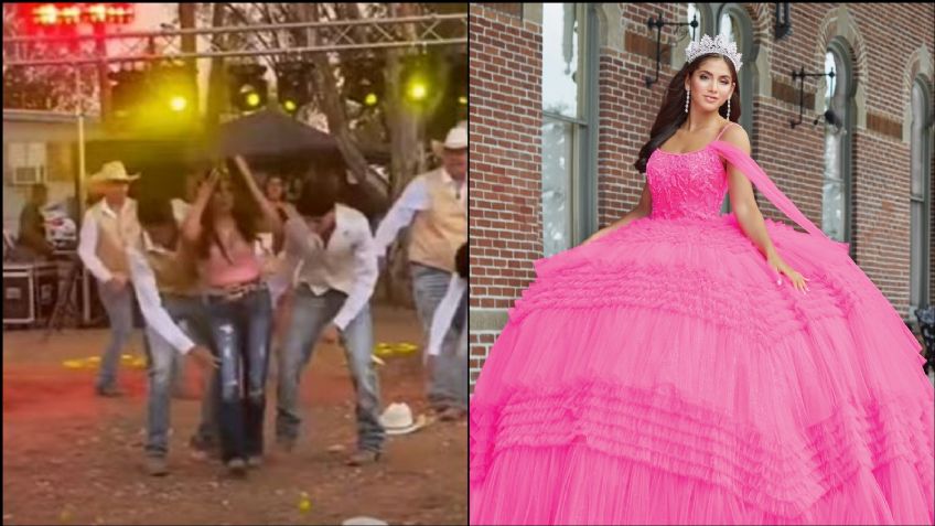 VIDEO: Chambelanes jalan el cabello de una quinceañera tras dar un mal paso en pleno baile