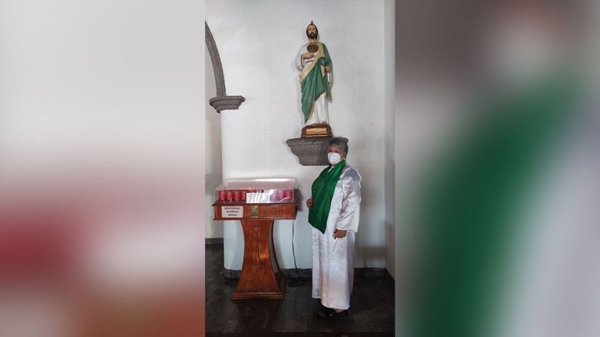 Guadalupe cumple manda a San Judas; asiste con el hábito puesto por cuarto año consecutivo