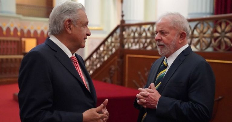 En la imagen, el presidente AMLO y Lula Da Silva. Foto: Gobierno de México