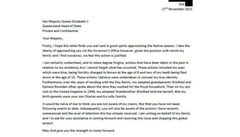 Carta de Simon Charles Dorante-Day