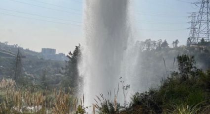 Autoridades controlan mega fuga de agua registrada en Atizapán de Zaragoza, en Edomex