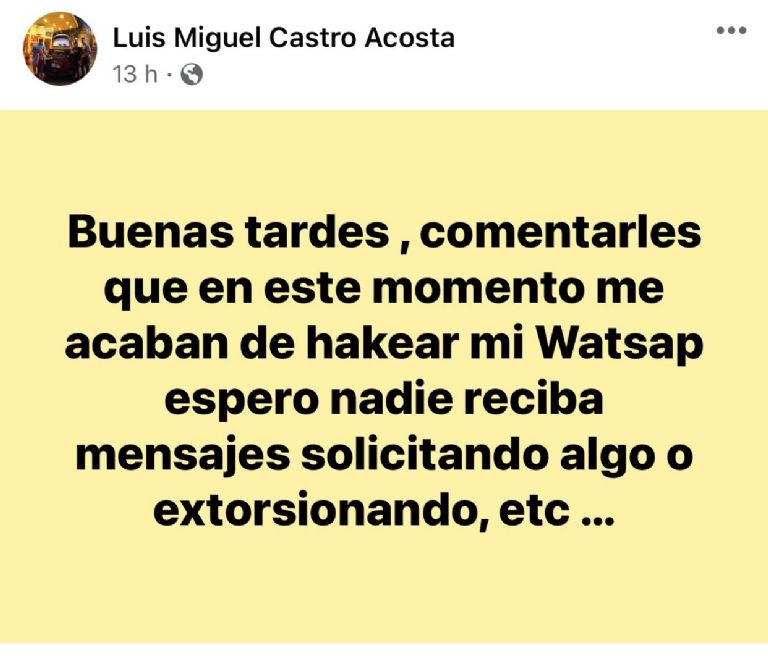 Hackean a Luis Miguel Castro