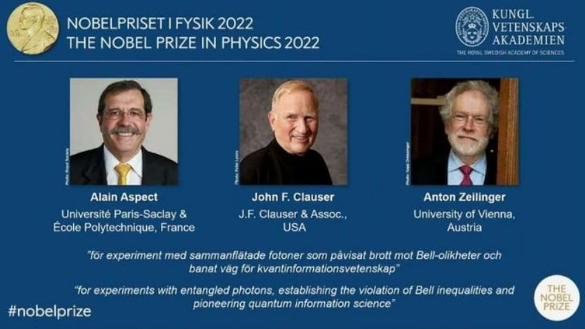 Premio Nobel: Alain Aspect, John Clauser y Anton Zeilinger son reconocidos en física por este avance