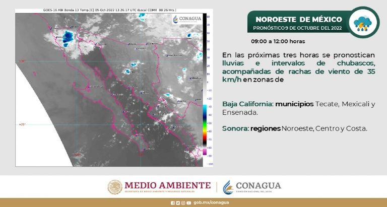 Conagua informa sobre lluvias en Sonora. Foto: Twitter