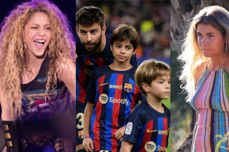 Shakira, Piqué y Clara Chia 