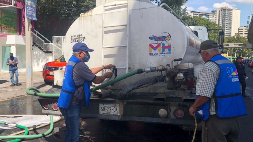 Suministro de agua en la CDMX: La alcaldía Miguel Hidalgo se prepara con pipas