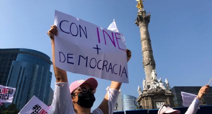 Tunden en redes a manifestante; aseguró la marcha del INE fue para defender "la identificación oficial"