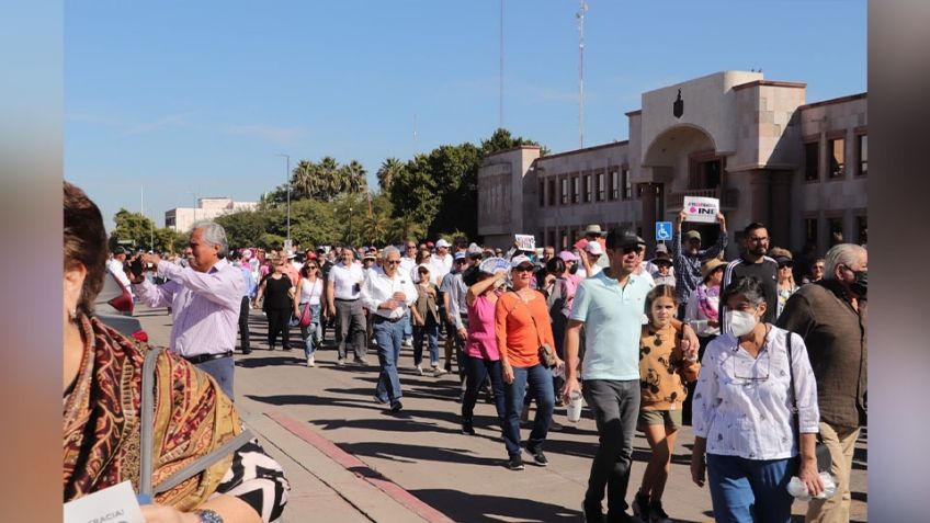 Alcalde de Cajeme descalifica a participantes de la marcha en defensa del INE